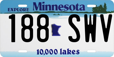 MN license plate 188SWV