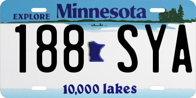 MN license plate 188SYA
