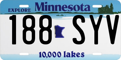 MN license plate 188SYV