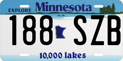 MN license plate 188SZB