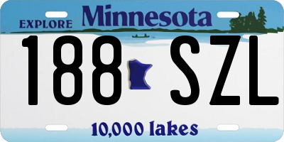 MN license plate 188SZL