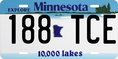 MN license plate 188TCE
