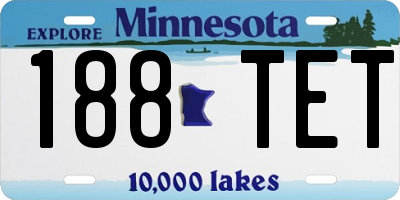 MN license plate 188TET