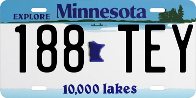 MN license plate 188TEY