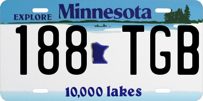 MN license plate 188TGB