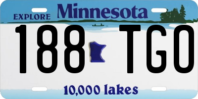 MN license plate 188TGO