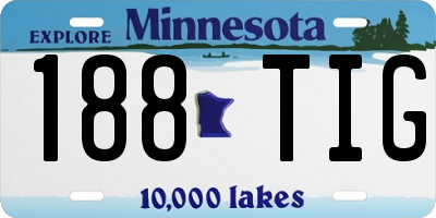 MN license plate 188TIG