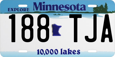 MN license plate 188TJA