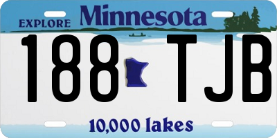 MN license plate 188TJB