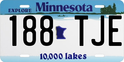 MN license plate 188TJE