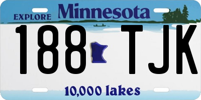 MN license plate 188TJK