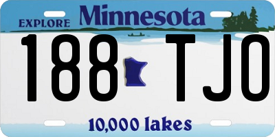 MN license plate 188TJO