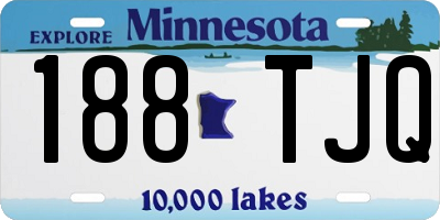 MN license plate 188TJQ