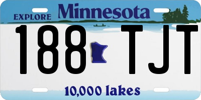 MN license plate 188TJT