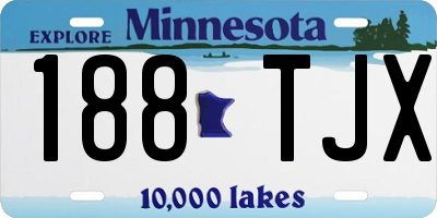 MN license plate 188TJX