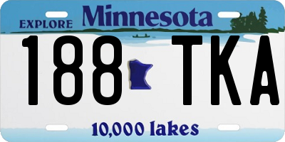 MN license plate 188TKA