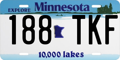 MN license plate 188TKF