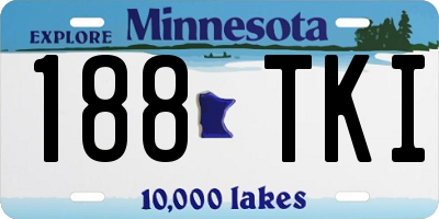 MN license plate 188TKI