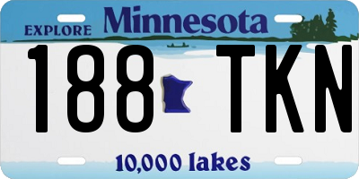 MN license plate 188TKN