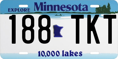 MN license plate 188TKT