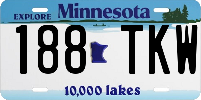 MN license plate 188TKW