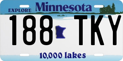 MN license plate 188TKY