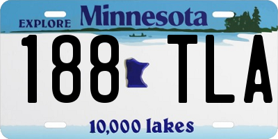 MN license plate 188TLA