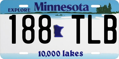 MN license plate 188TLB