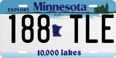 MN license plate 188TLE