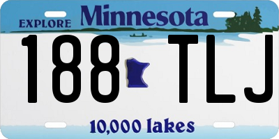 MN license plate 188TLJ