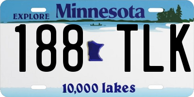 MN license plate 188TLK