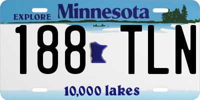 MN license plate 188TLN