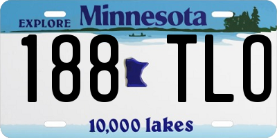 MN license plate 188TLO