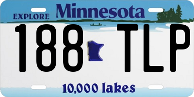 MN license plate 188TLP