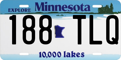 MN license plate 188TLQ