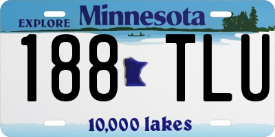 MN license plate 188TLU