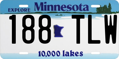 MN license plate 188TLW