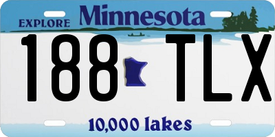 MN license plate 188TLX