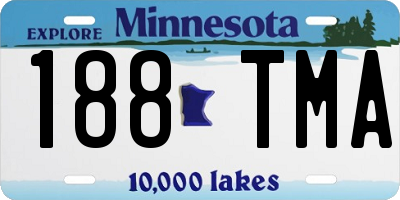 MN license plate 188TMA