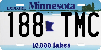 MN license plate 188TMC