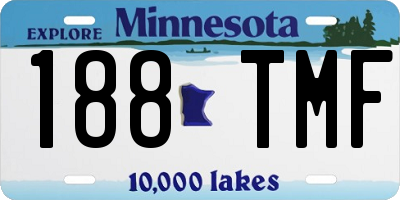 MN license plate 188TMF