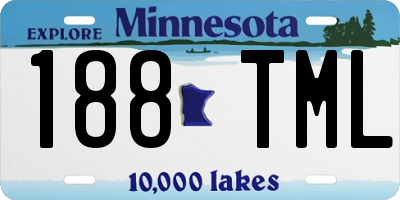 MN license plate 188TML