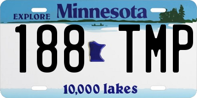 MN license plate 188TMP