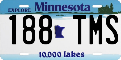 MN license plate 188TMS