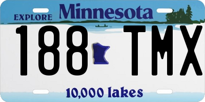 MN license plate 188TMX