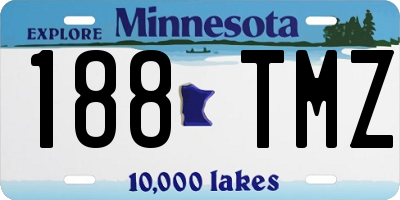 MN license plate 188TMZ