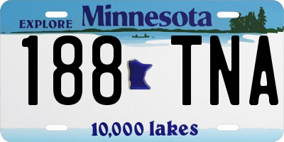 MN license plate 188TNA
