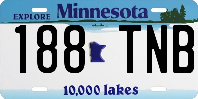 MN license plate 188TNB