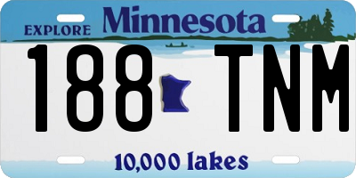 MN license plate 188TNM