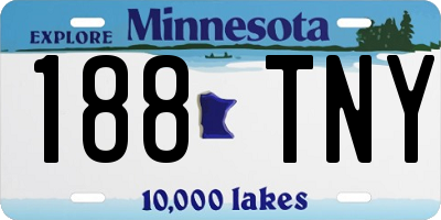 MN license plate 188TNY